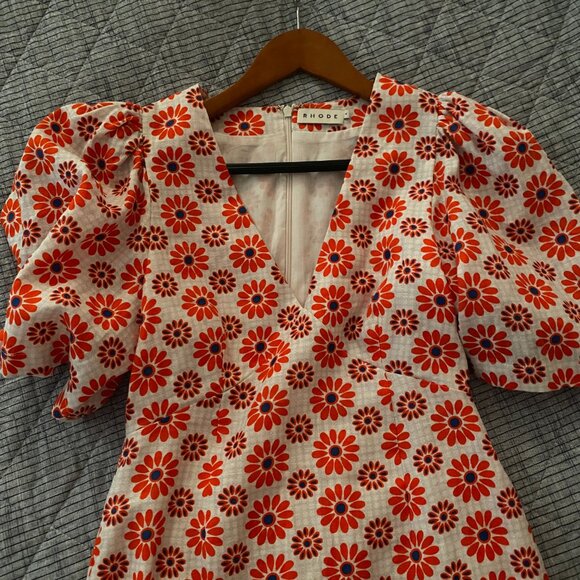 RHODE Mariana Retro Fleur Mini Dress - Picture 3 of 4